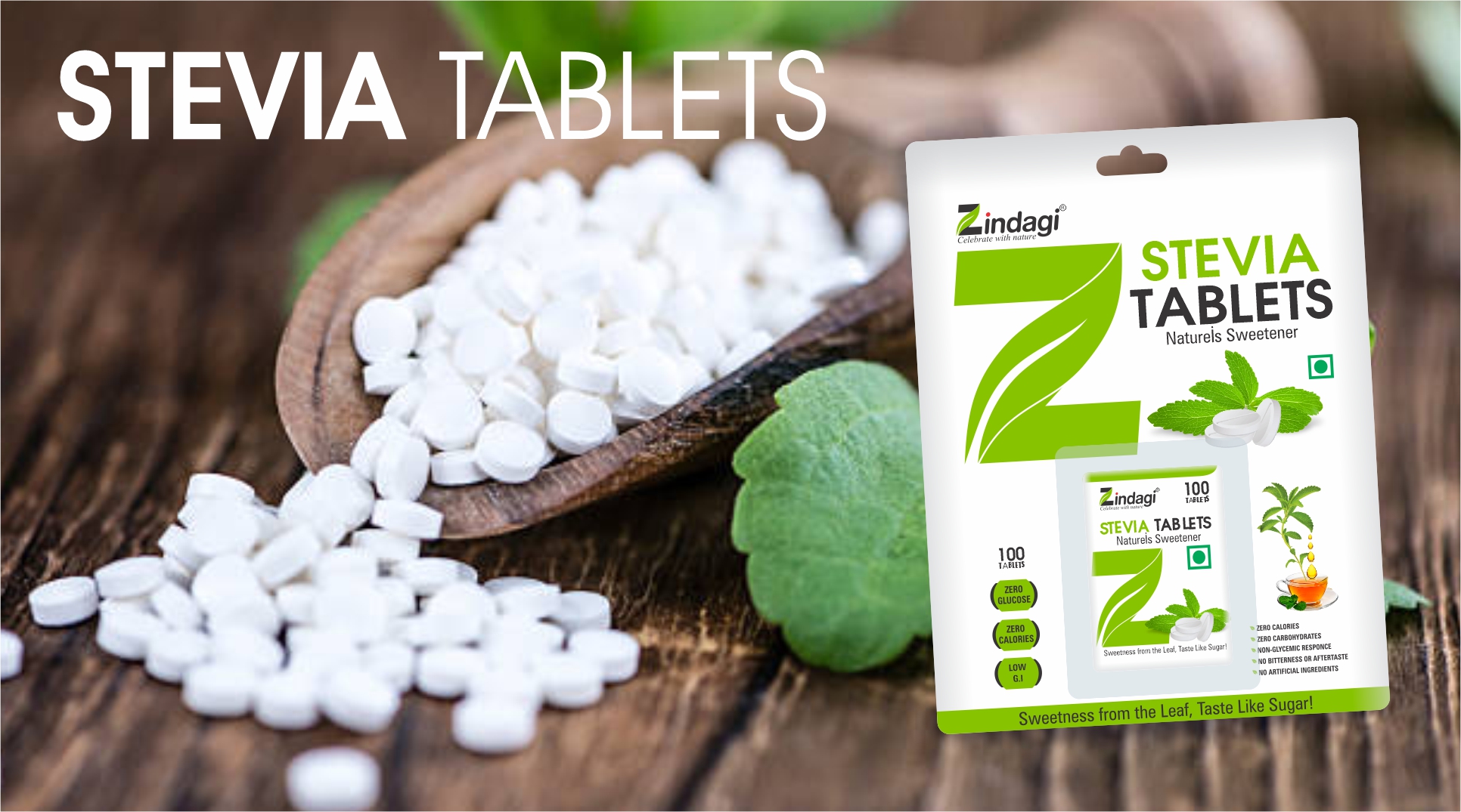 Stevia Tablets with packaging